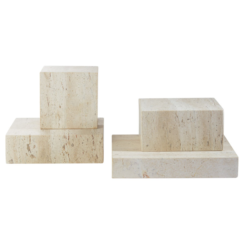 Studio A Travertine Cube RiserSm & Reviews Wayfair